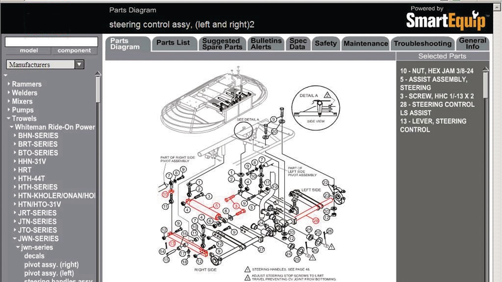 Interactive parts catalog OEM OffHighway