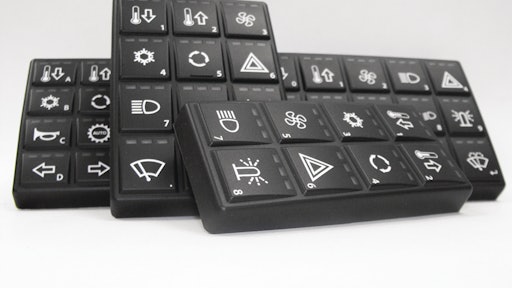 The Grayhill 3K Series CAN bus keypad replaces rows of rocker and toggle switches with a single integrated electronic device.