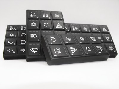 The Grayhill 3K Series CAN bus keypad replaces rows of rocker and toggle switches with a single integrated electronic device.