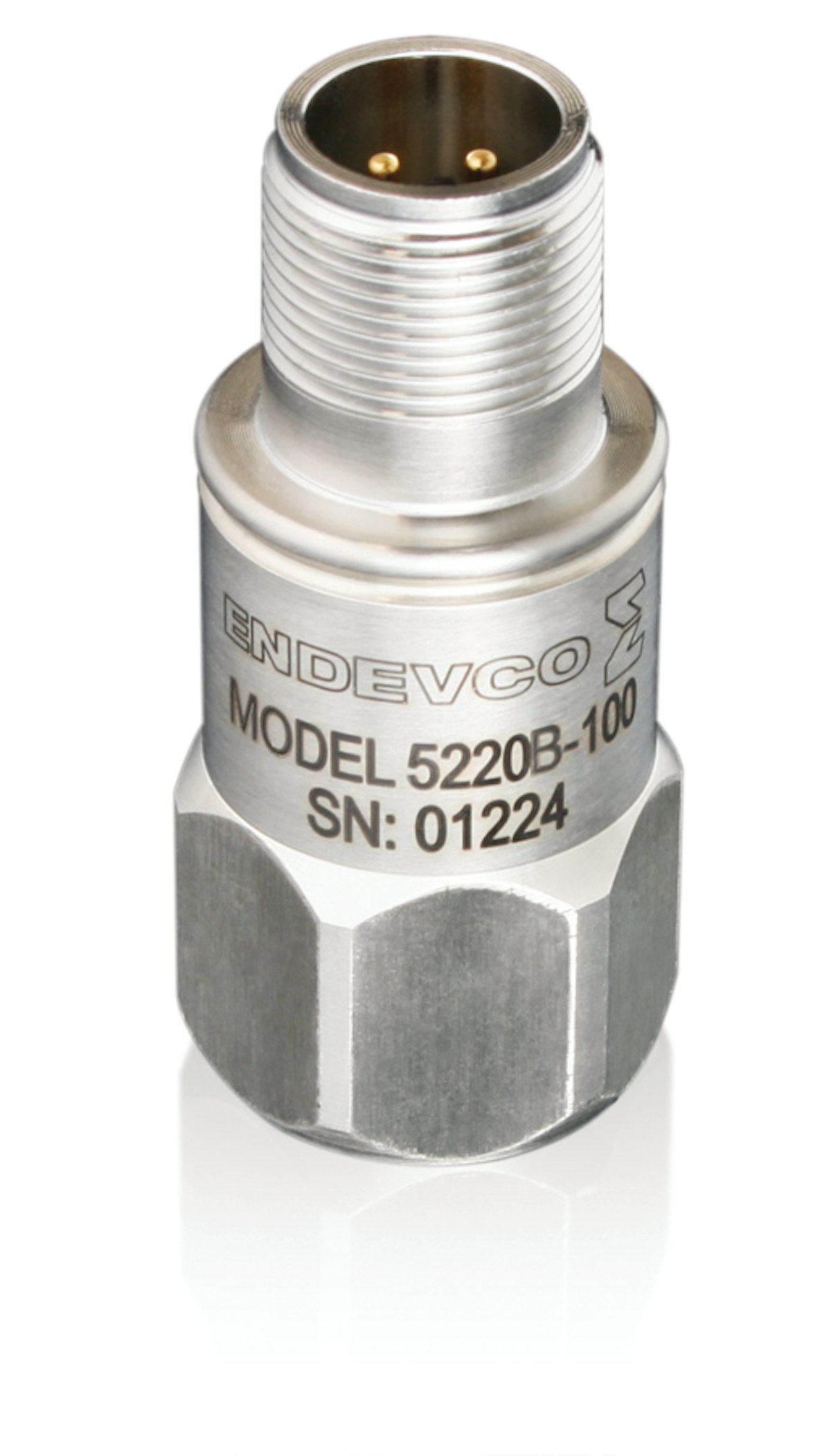 Model 5220B top exit piezoelectric accelerometer From Endevco Corp