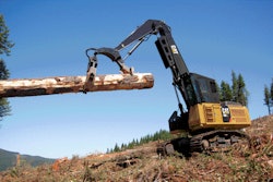 The new Cat 568 FM delivers more horsepower while burning less fuel and features more efficient hydraulics, longer track frames for more stability and ground-level servicing.