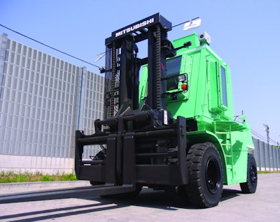 Mitsubishi Heavy Industries' radiation shielded cabin forklift's cab is fully-sealed and constructed of 100 mm thick steel plates with 230 mm thick lead glass. All of the cab sides are welded to ensure maximum shielding against radiation. The forklift cabs are equipped with special filters that remove dust and other radiation-contaminated material. The cab is also pressurized by air purifier to prevent external air from entering.