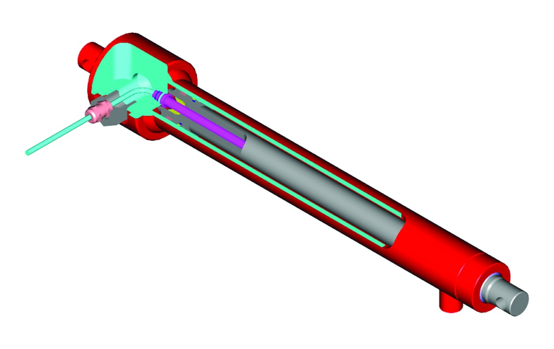 hydraulic cylinder working animation