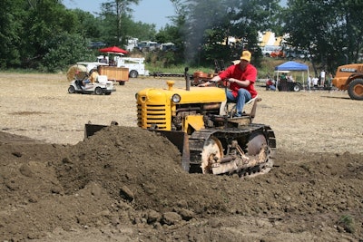 Jake Jensen’s 1954 Oliver OC6 got a lot of exercise at the show.