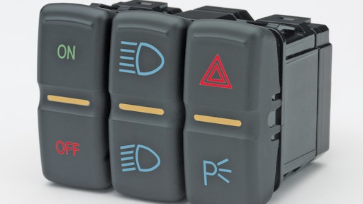 The latest generation of Eaton's electronic switch module uses a multiplexed communication system. In addition to reducing the complexity and cost of harness wires, the technology improves reliability while lowering system costs and installation time. Since the system requires fewer wires per switch than traditional electro-mechanical switches, the overall weight of the vehicle is reduced as well.