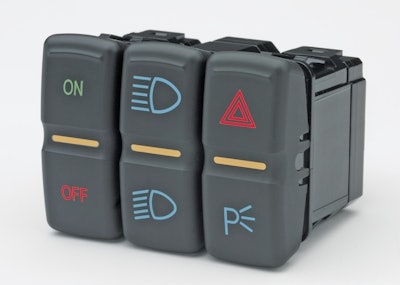 The latest generation of Eaton's electronic switch module uses a multiplexed communication system. In addition to reducing the complexity and cost of harness wires, the technology improves reliability while lowering system costs and installation time. Since the system requires fewer wires per switch than traditional electro-mechanical switches, the overall weight of the vehicle is reduced as well.