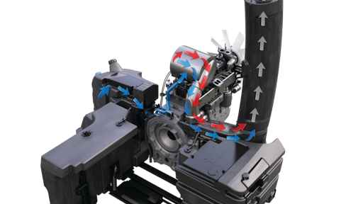 To meet Tier 4 emissions regulations, the Massey Ferguson 7600 Series uses a combination of DOC and SCR which helps ensure even the smallest particulates are removed.