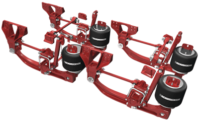 Hendrickson's PRIMAAX EX is an air suspension system that has been designed to fit the severe duty conditions of vehicles with a high center of gravity or operating in both on- and off-highway applications.