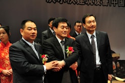 Attendees at the opening ceremony for Volvo's latest training center in China.
