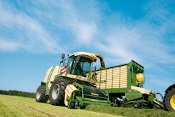 Krone's BiG X 1100 with the EasyFlow Hay Head