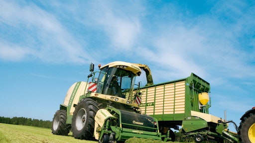 Krone's BiG X 1100 with the EasyFlow Hay Head