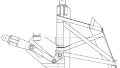 This Erie Type B is loading 20-yard dump cars for the Chicago, Burlington & Quincy Railroad.