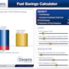 Following the input of some basic data, the DYNAVIS calculator (http://www.dynavis.com/for-end-users/calculate-the-savings/calculate-the-savings/) estimates fuel savings, return on investment and significant environmental benefits. Preliminary results from field tests have now validated these estimates.