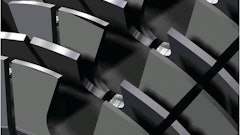 Channels cut into the steel plates around the magnetic core create a cross sectional ares which allows fluid to easily pass through. The larger flow area ensures there will be minimal pressure drop.