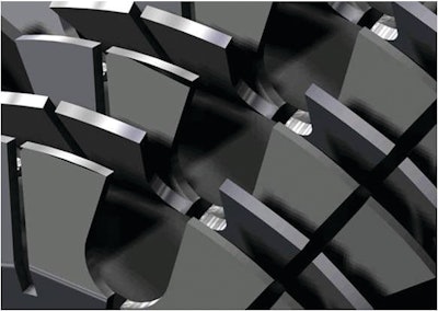 Channels cut into the steel plates around the magnetic core create a cross sectional ares which allows fluid to easily pass through. The larger flow area ensures there will be minimal pressure drop.