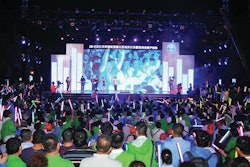 A crowd of 3,000 take to the beach in Sanya for the largest Volvo CE customer event ever held in China.