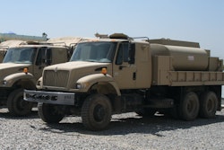 Navistar's International 7000 Series Afghanistan fuel tanker, an off-the-shelf military commercial vehicle, is powered by a MaxxForce D7.6 engine. Primarily used to transport drinking water to barracks, camps and forward operating bases (FOBs), the 7000-MV tanker features a stainless steel interior and pump.