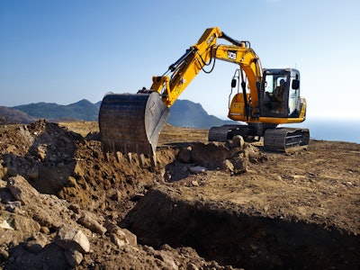 The JCB JS130 excavator.