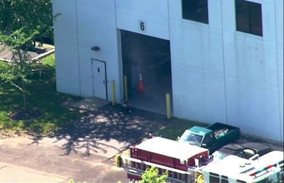 Firefighters at the Arens Controls Arlington Heights location responding to the explosion that killed one person.