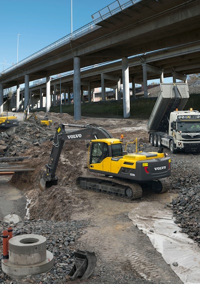 Volvo's EC220D crawler excavator.