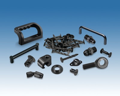 The TRU TEMP black oxide finish provides an alternative to painting that is often preferable for component manufacturers because the finish does not cause dimensional changes to the component that could inhibit it's functionality as paint would.