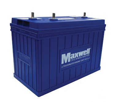 Able to fit into a Group 31 battery package, the Engine Start Module from Maxwell Technologies contains several ultracapacitors to provide the boost of energy necessary to start an engine.