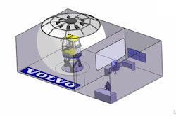 A concept view of the real-time simulator Volvo CE’s Technology function is developing.