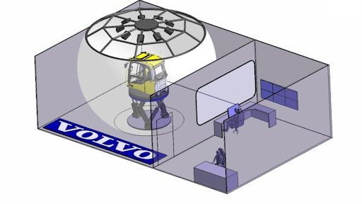 A concept view of the real-time simulator Volvo CE’s Technology function is developing.