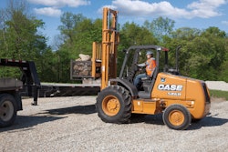 The new Case 586H rough terrain forklift.