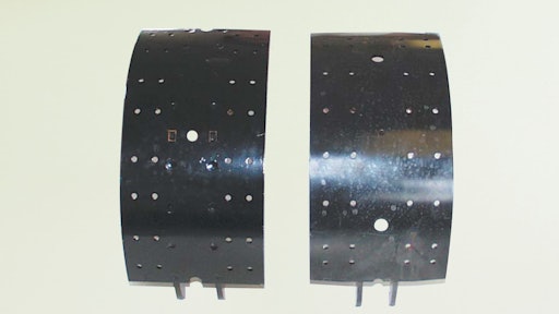 Marathon's OEM-quality brake shoes after 24-hour salt spray exposure.