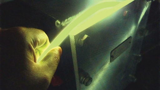 Peter Gladis of RSL Fiber Systems says the darker it is the better RSL's fiber optic lighting system will perform. The optical fiber actually 'smooths out' the light, so there is less glare and improved visibility.