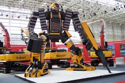 SANY's transformer concept machine, which was on display at BICES 2011.