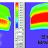 A thermal image showing the low heat capabilities of the Vortex Unlimited brake drum.