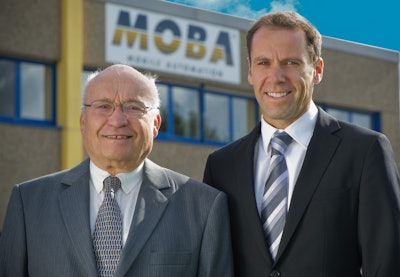 MOBA company founder Paul Harms (left) and his son Volker Harms, CEO MOBA Mobile Automation AG.