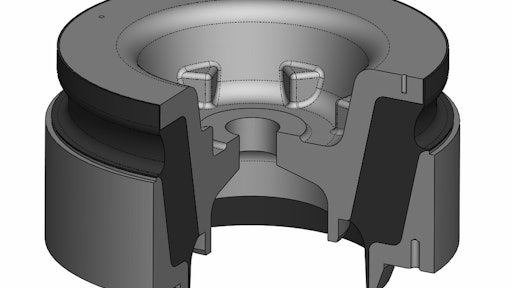 The conical bearing from ContiTech Vibration Control can withstand loads of up to 150 kN.