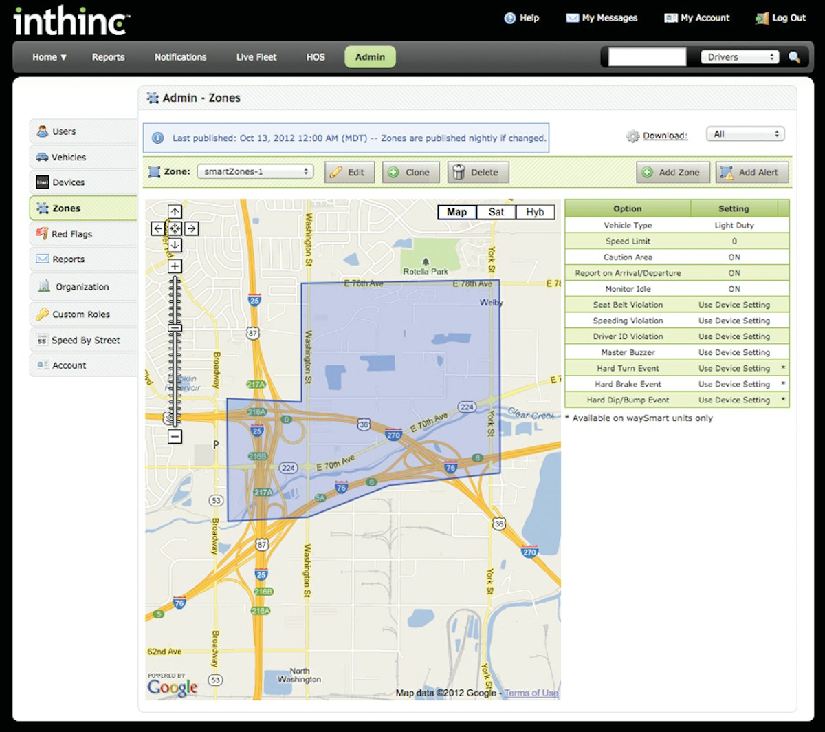 smartZones Fleet Management and Safety System From: inthinc | OEM Off ...