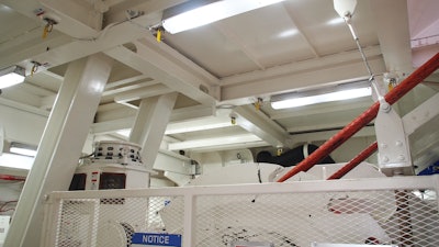 RSL LED Series light fixture inside a P&H 2800 shovel.