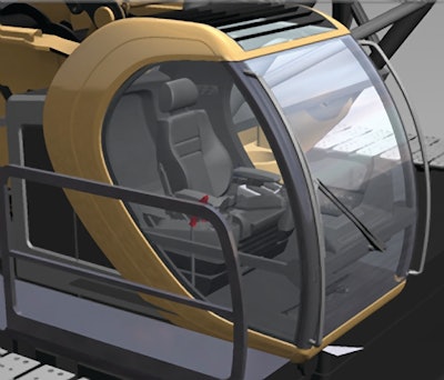 For its new 8000 Series crawler cranes, SANY developed the UltraCab featuring improved visibility due to an increased surface area of glass and the cab's ability to rotate upwards 20 degrees.