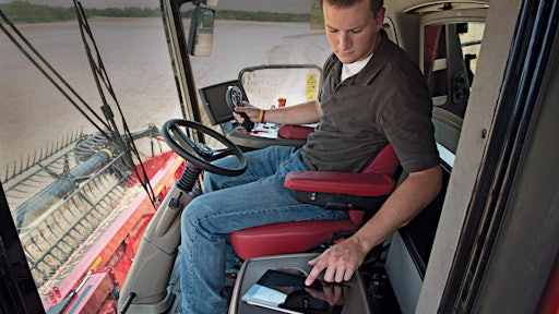 The newly redesigned cab of Case IH's Axial-Flow combines.
