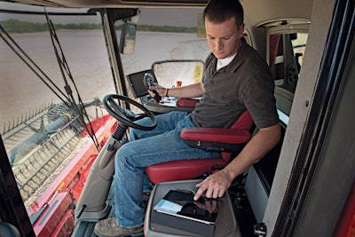 The newly redesigned cab of Case IH's Axial-Flow combines.