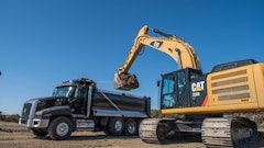 The Caterpillar 336E H hybrid excavator uses hydraulic power instead of electricity to capture and reuse energy.