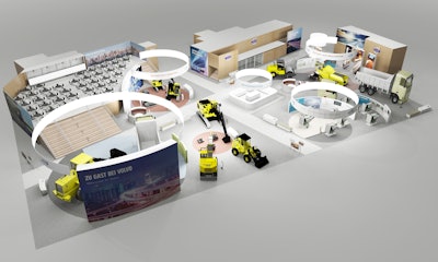 Volvo CE's indoor booth at bauma 2013