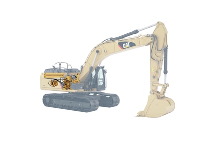 The 336E H captures the swing brake energy with a hydraulic accumulator. That energy is then used to accelerate the excavator upper structure back in the opposite direction.