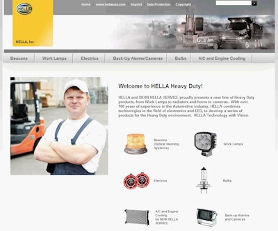 Hella New Heavy Duty Lighting Website Homepage