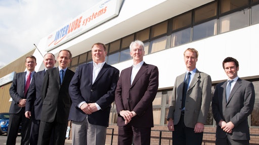 Pictured (l-r): Andreas Roellgen (Timken), Richard Cobb (Michelmores), Michael Boyd (Finance Director, Interlube), Michael J. Connors (Vice President of Distribution, Timken), Mike Cusack (Managing Director, Interlube), Ian Curtis (Market Manager, Timken).