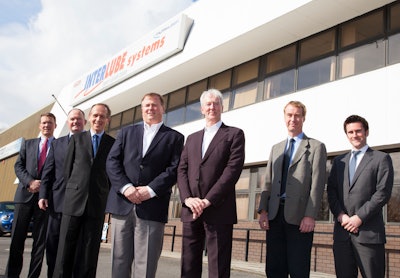 Pictured (l-r): Andreas Roellgen (Timken), Richard Cobb (Michelmores), Michael Boyd (Finance Director, Interlube), Michael J. Connors (Vice President of Distribution, Timken), Mike Cusack (Managing Director, Interlube), Ian Curtis (Market Manager, Timken).
