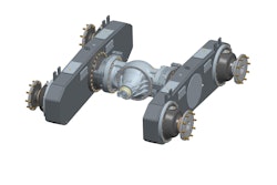 GA rear axle system with complete tandem box.