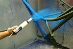 An example of the powder coating process.