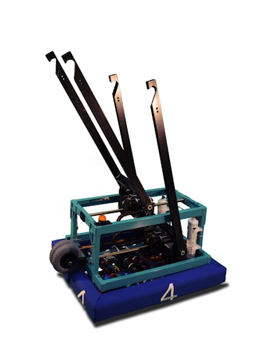 The Team 4 Element robot utilizing a Thomson MTS Supernut.