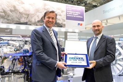Tognum Mtu Receives Dieselofthe Year2013atbauma